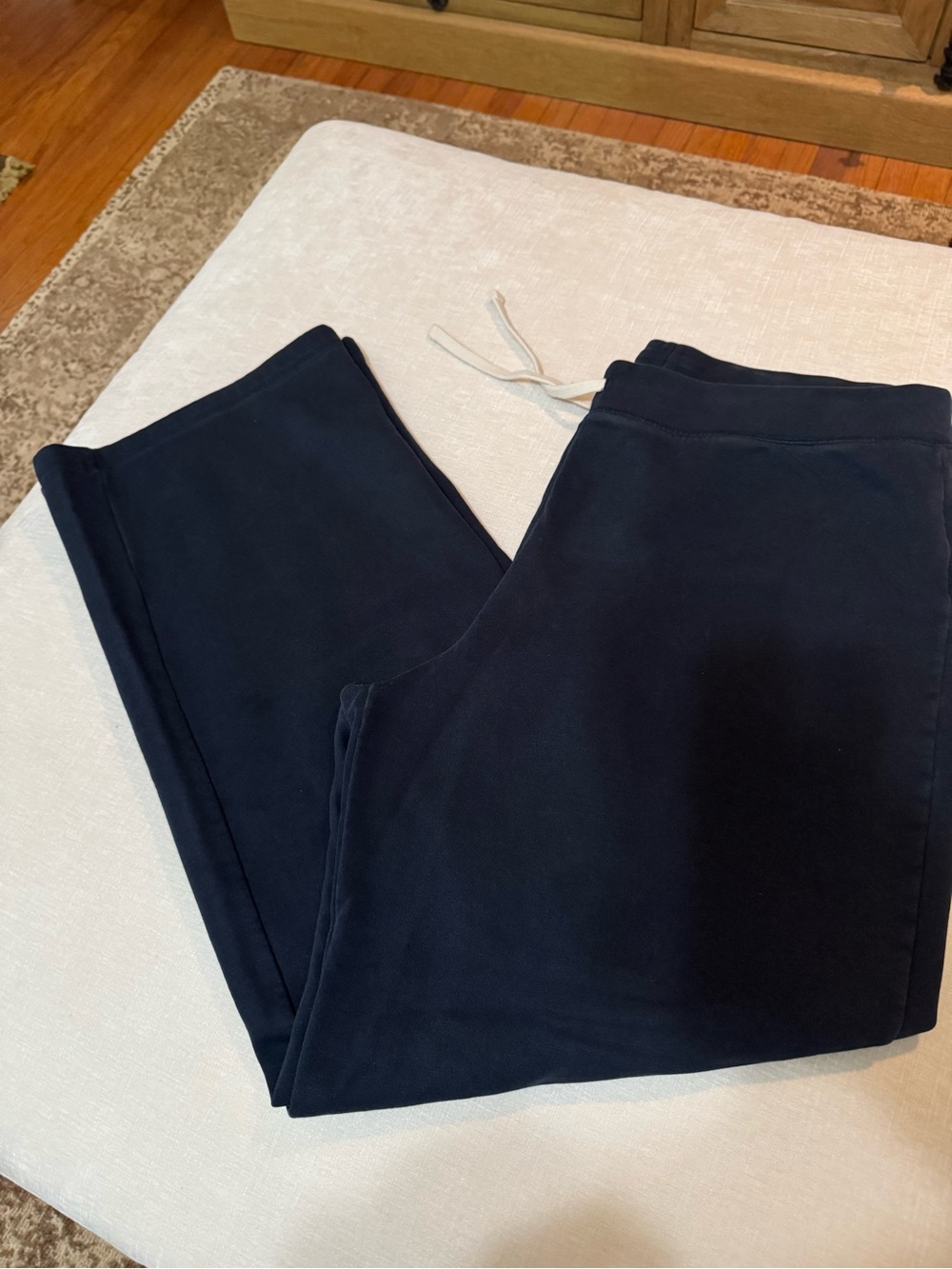Lands' End Navy Women's Drawstring Track Pants Straight leg